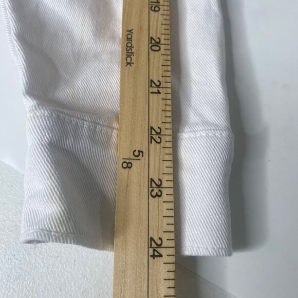 Venus White Denim Jacket Womens XL Snap Button Down Western Casual READ - Picture 11 of 13